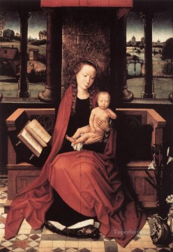  Netherlandish Works - Virgin and Child Enthroned 1480 Netherlandish Hans Memling